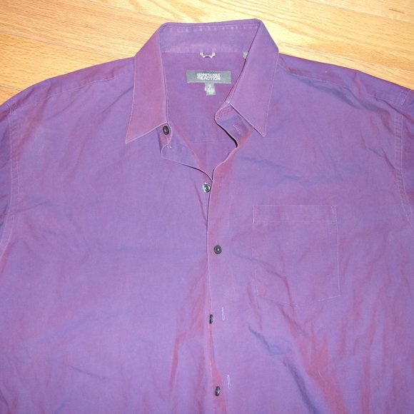 KENNETH COLE REACTION MENS BUTTON UP SHIRT PURPLE - Picture 4 of 4